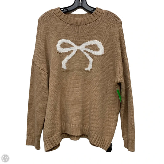 Sweater By Sincerely Jules In Brown & White, Size: L