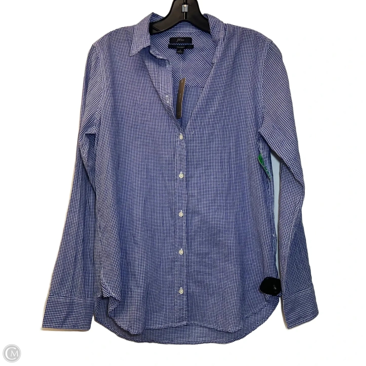 Top Long Sleeve By J. Crew In Plaid Pattern, Size: S