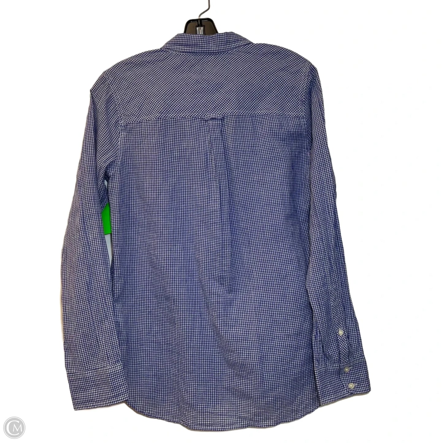 Top Long Sleeve By J. Crew In Plaid Pattern, Size: S