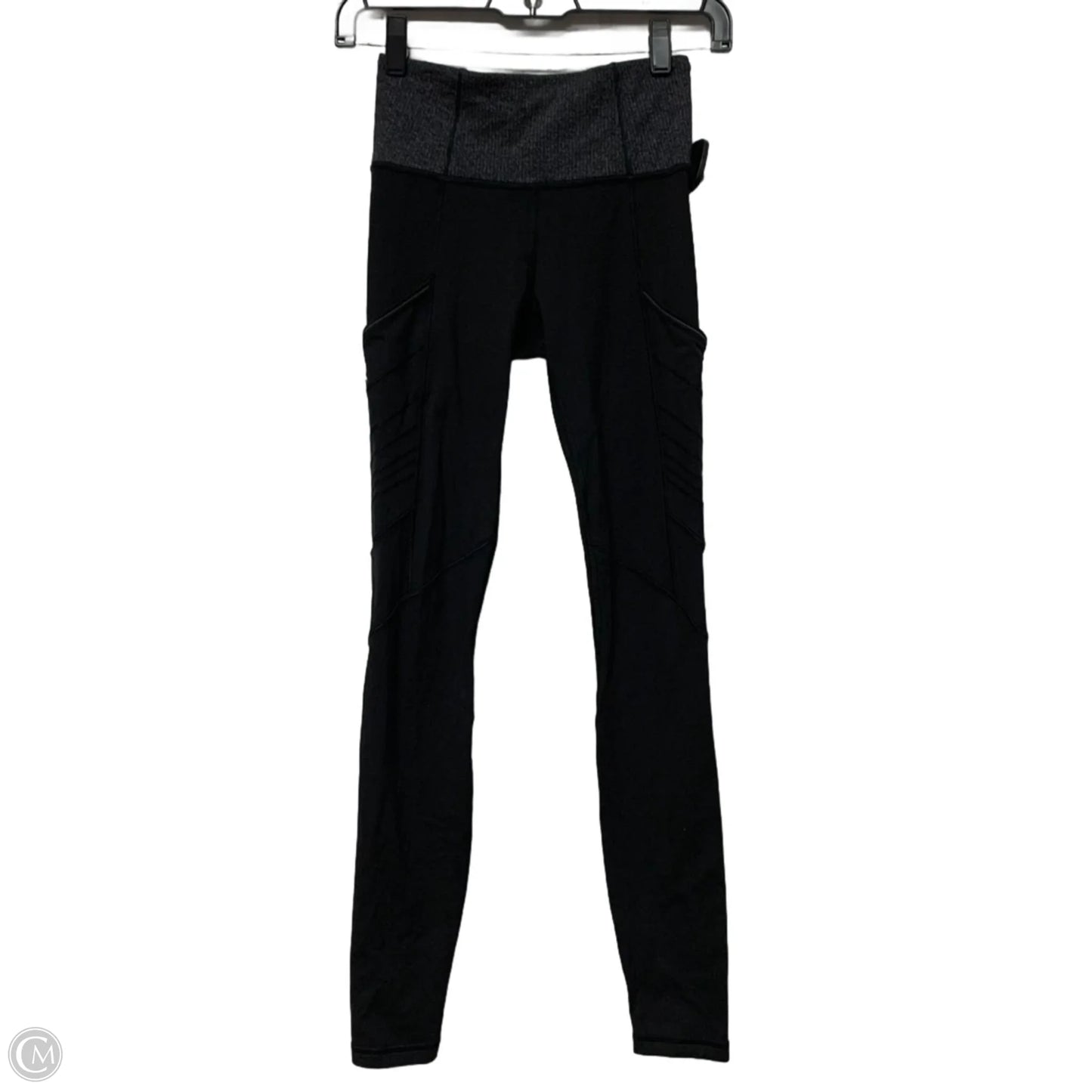 Athletic Leggings By Lululemon In Black & Grey, Size: Xs