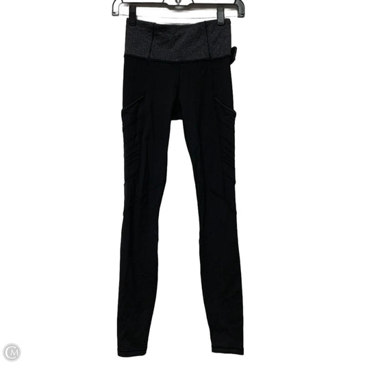 Athletic Leggings By Lululemon In Black & Grey, Size: Xs