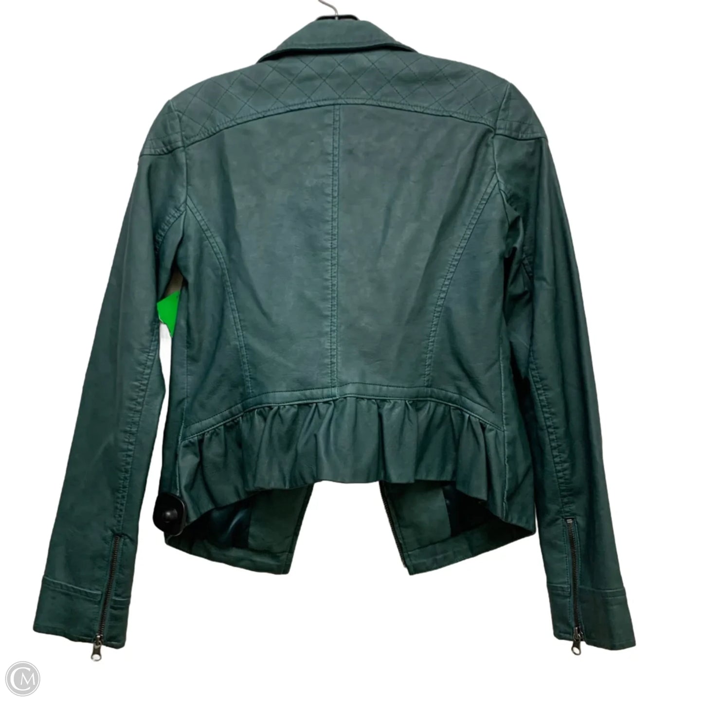 Jacket Moto By Anthropologie In Green, Size: Xs