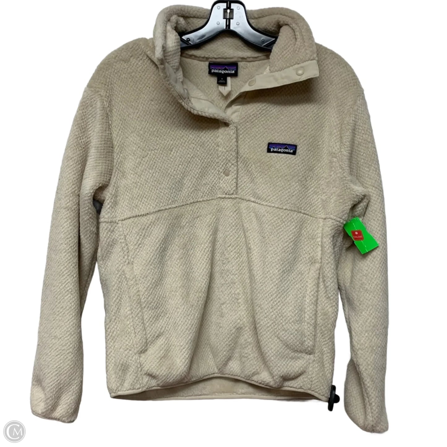 Sweatshirt Collar By Patagonia In Cream, Size: S