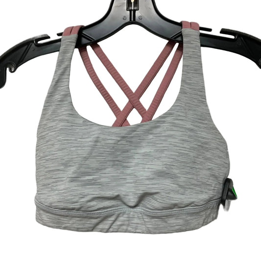 Athletic Bra By Lululemon In Grey & Pink, Size: Xs