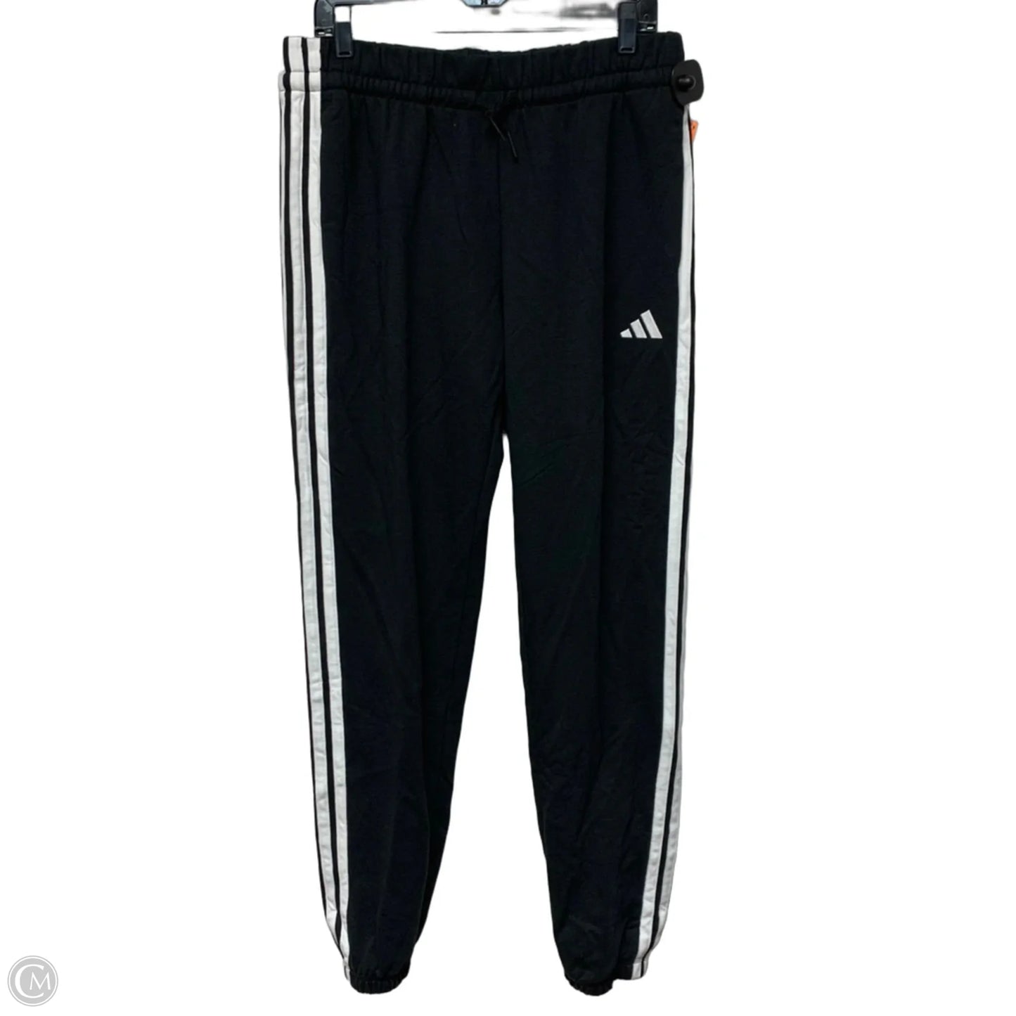 Athletic Pants By Adidas In Black & White, Size: L