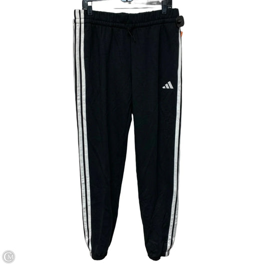 Athletic Pants By Adidas In Black & White, Size: L