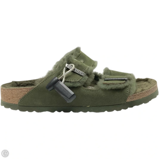 Sandals Flats By Birkenstock In Green, Size: 8