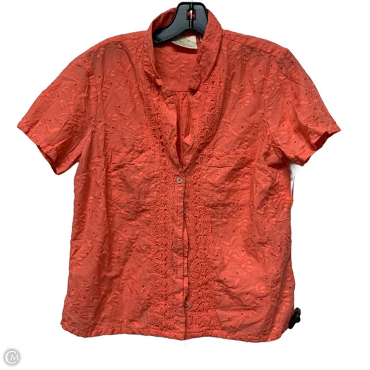 Top Short Sleeve By Maeve In Coral, Size: S