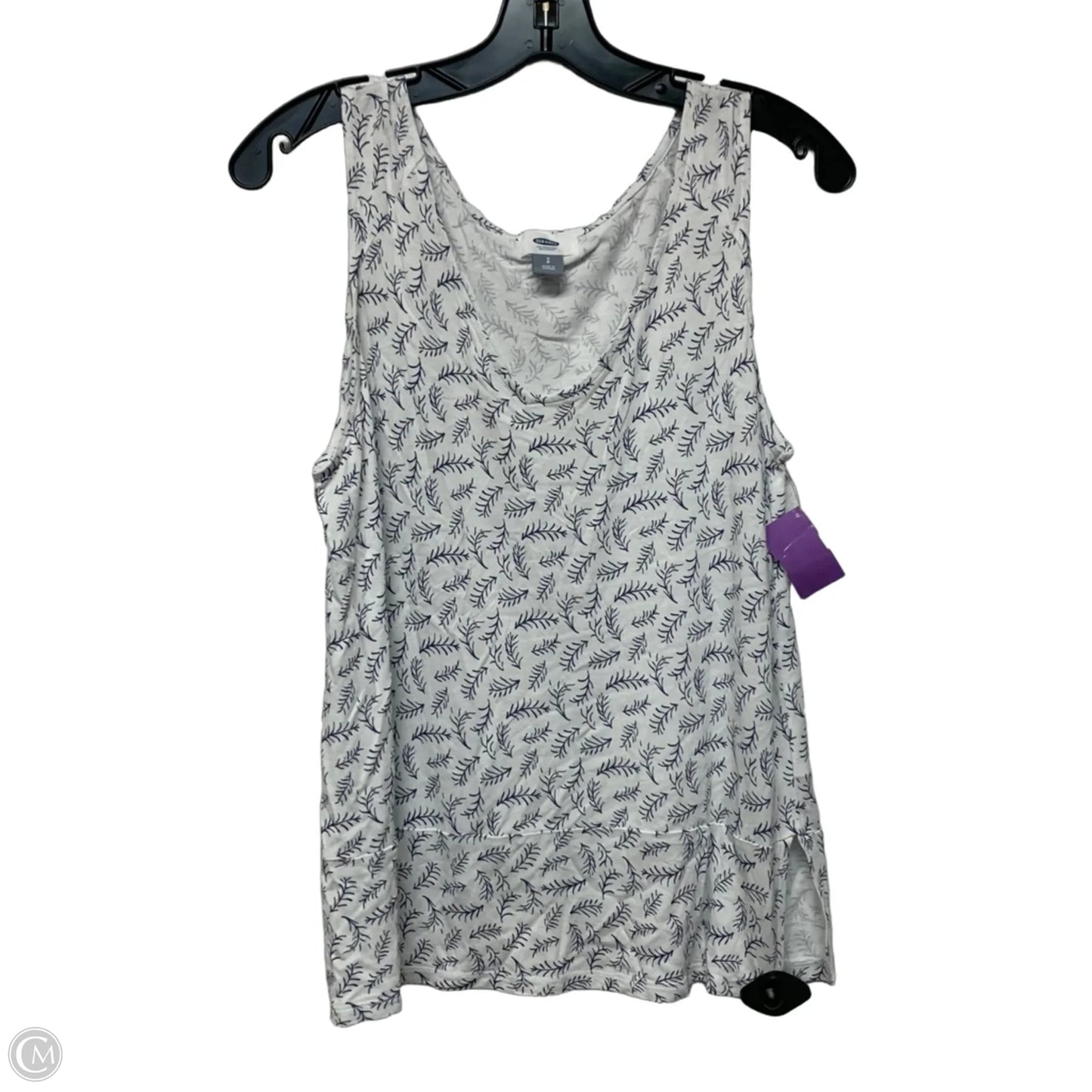 Top Sleeveless By Old Navy In Blue & White, Size: S