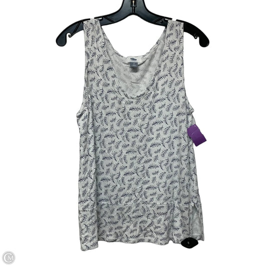 Top Sleeveless By Old Navy In Blue & White, Size: S