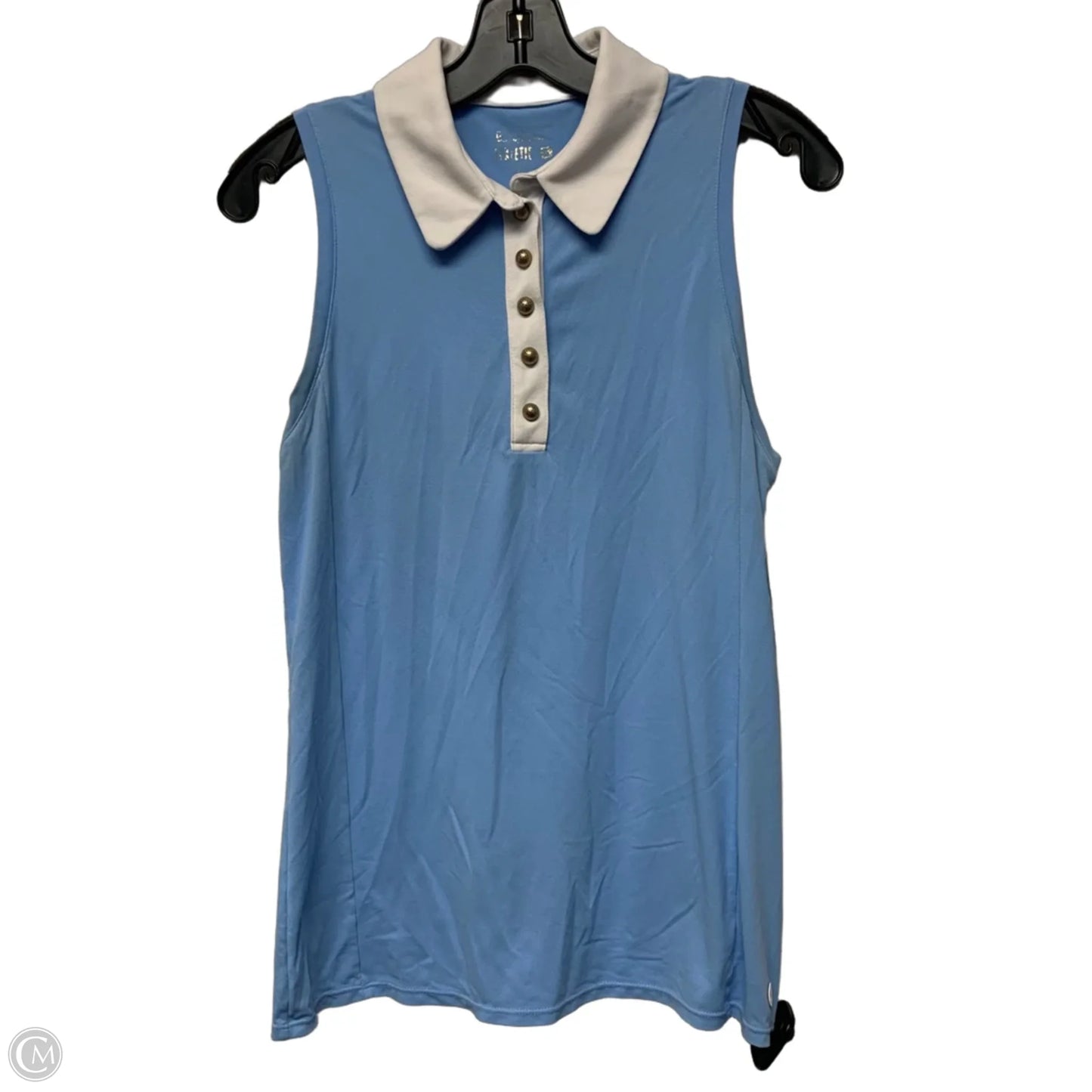 Top Sleeveless Designer By Lilly Pulitzer In Blue & White, Size: S