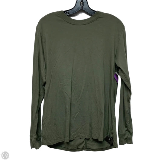 Athletic Top Long Sleeve Crewneck By Lululemon In Green, Size: M