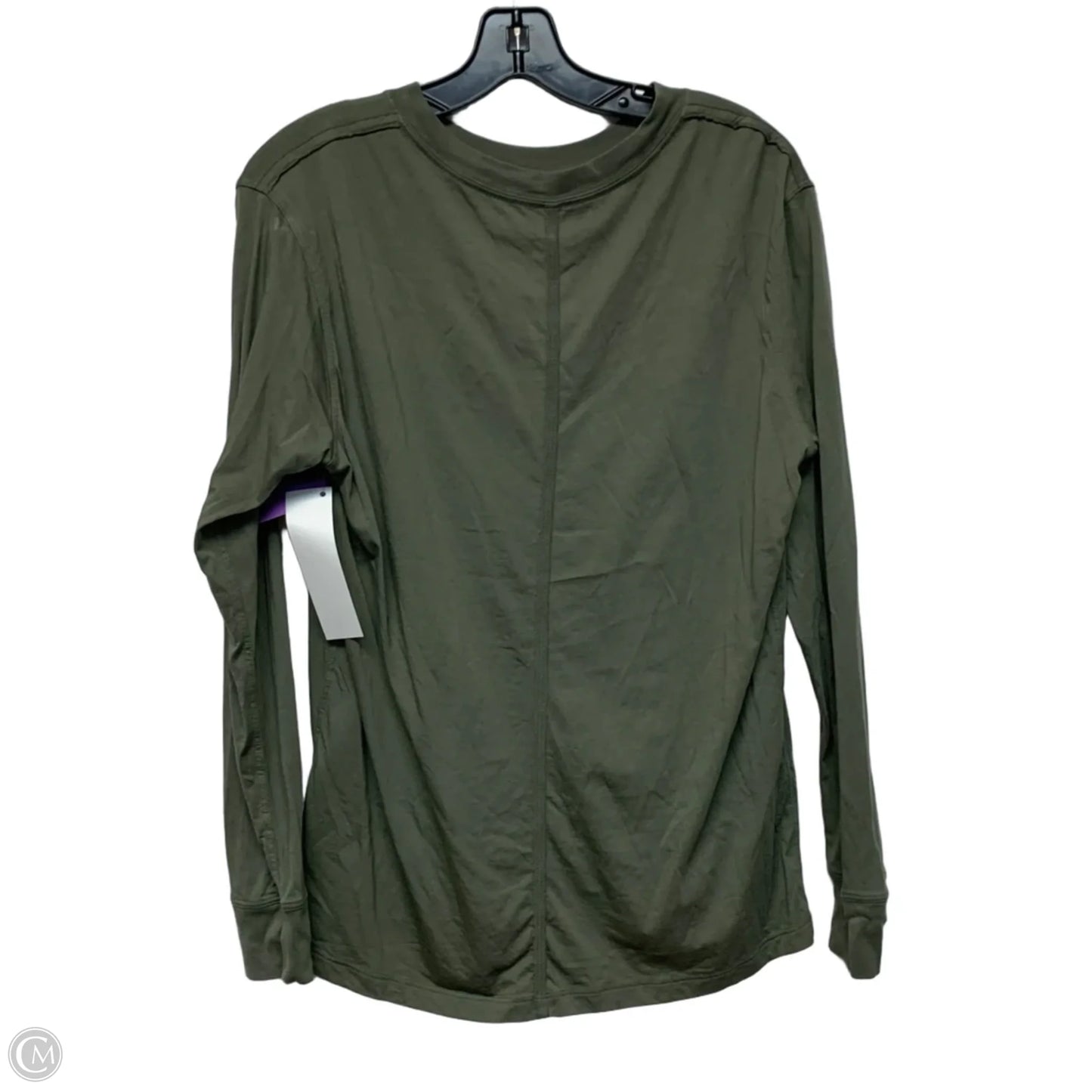 Athletic Top Long Sleeve Crewneck By Lululemon In Green, Size: M
