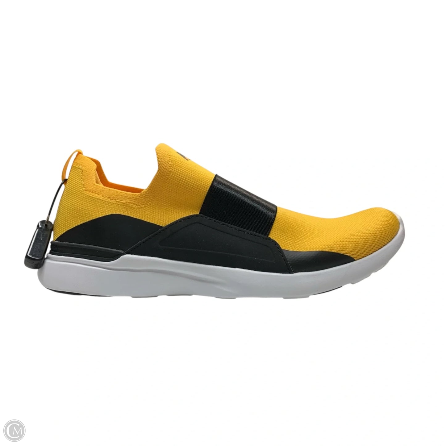 Shoes Designer By Apl In Black & Yellow, Size: 8.5