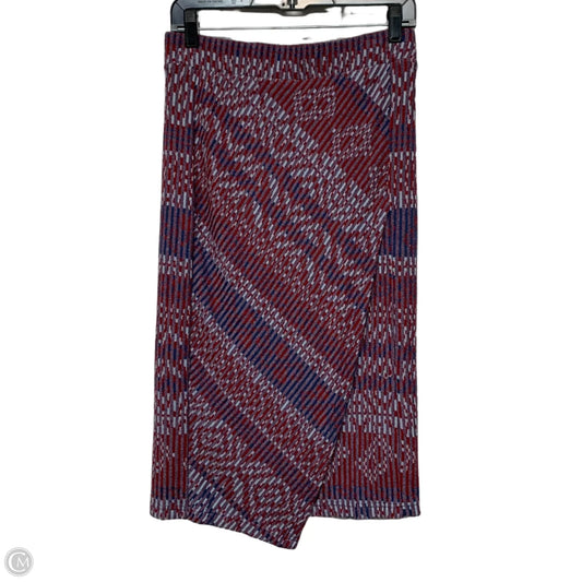 Skirt Midi By Maeve In Blue & Red, Size: S