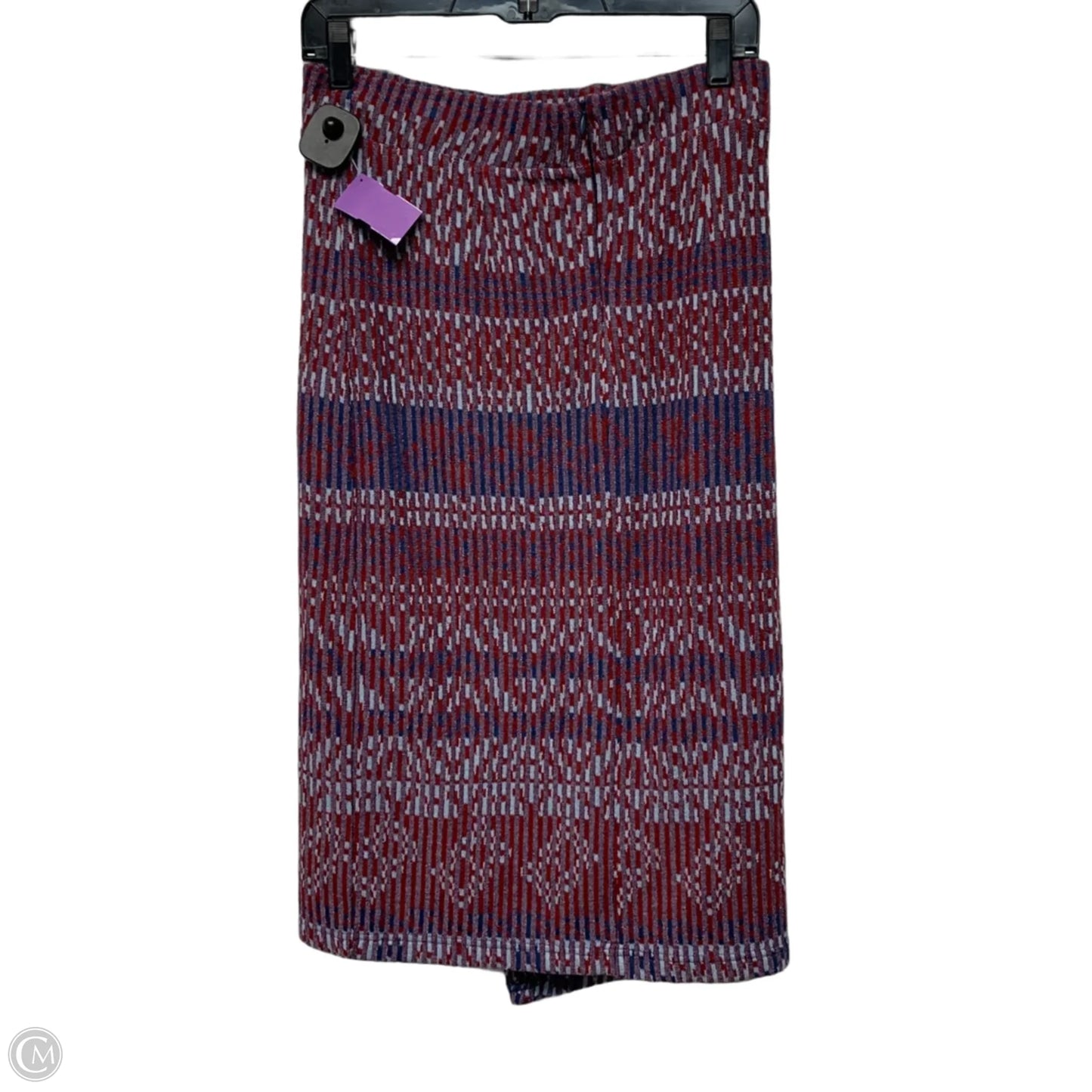 Skirt Midi By Maeve In Blue & Red, Size: S