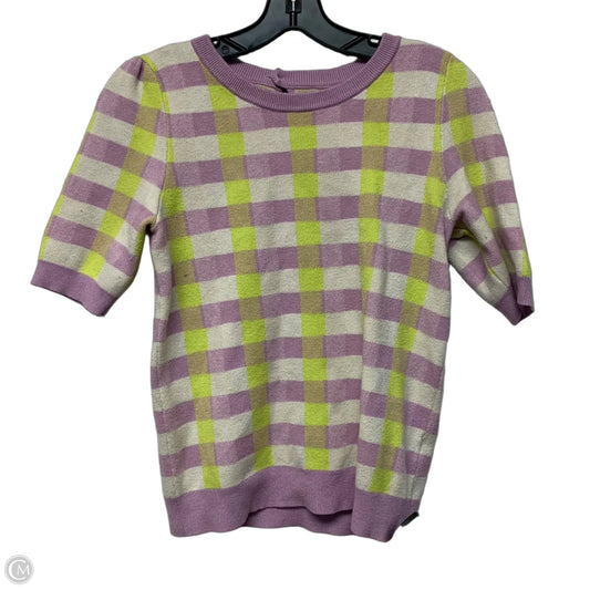 Sweater Short Sleeve By Maeve In Green & Purple, Size: S