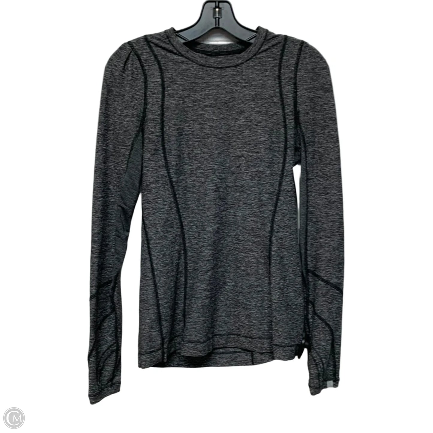 Athletic Top Long Sleeve Crewneck By Lululemon In Grey, Size: M