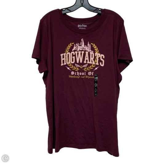 Top Short Sleeve By Harry Potter In Pink & Purple, Size: Xs
