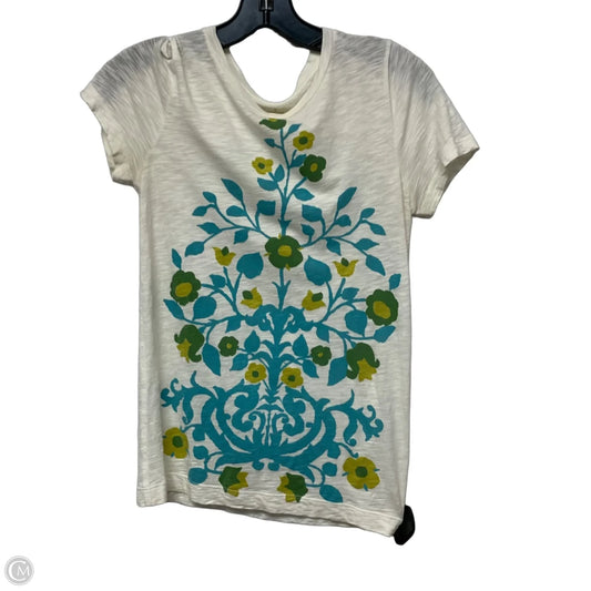 Top Short Sleeve By J. Crew In Blue & Cream, Size: S