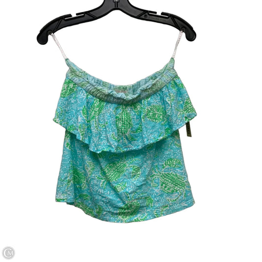 Top Sleeveless Designer By Lilly Pulitzer In Blue & Green, Size: M