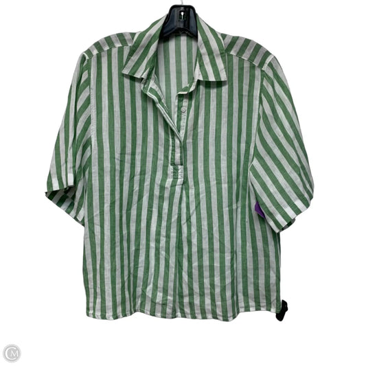 Top Short Sleeve By Lola River In Striped Pattern, Size: Xs