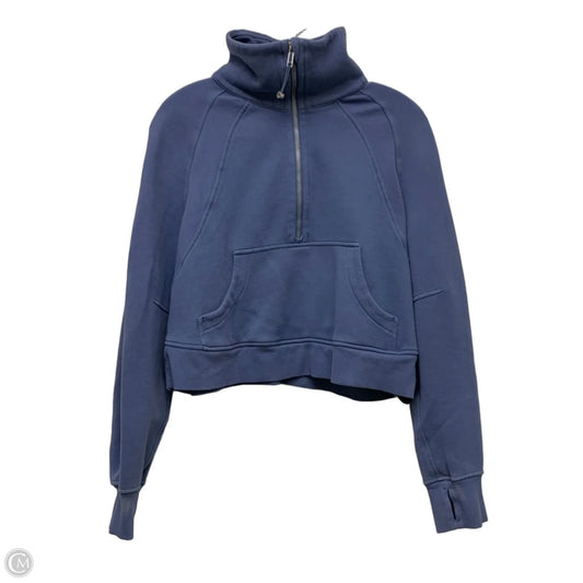 Athletic Sweatshirt Collar By Lululemon In Blue, Size: Xs