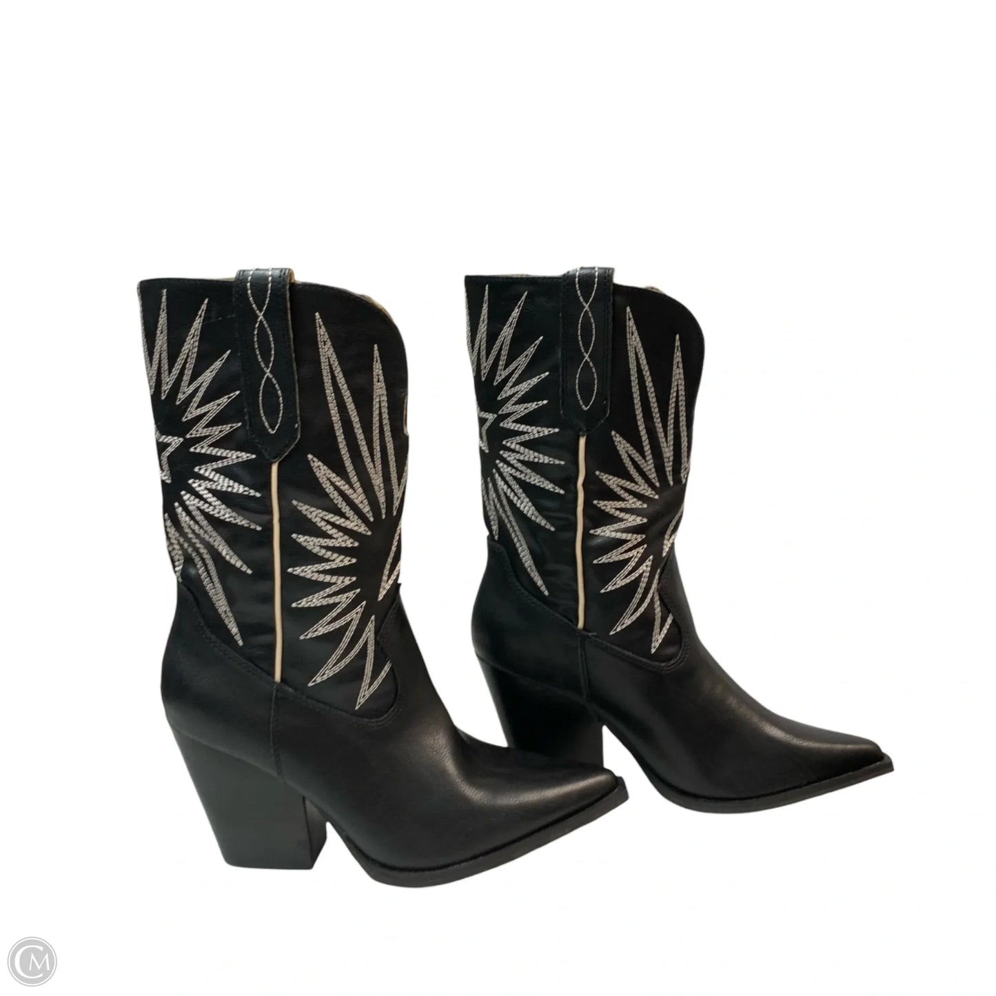 Boots Western By Oasis Society In Black & White, Size: 7