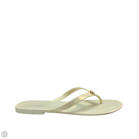 Sandals Designer By Tory Burch In Cream, Size: 10