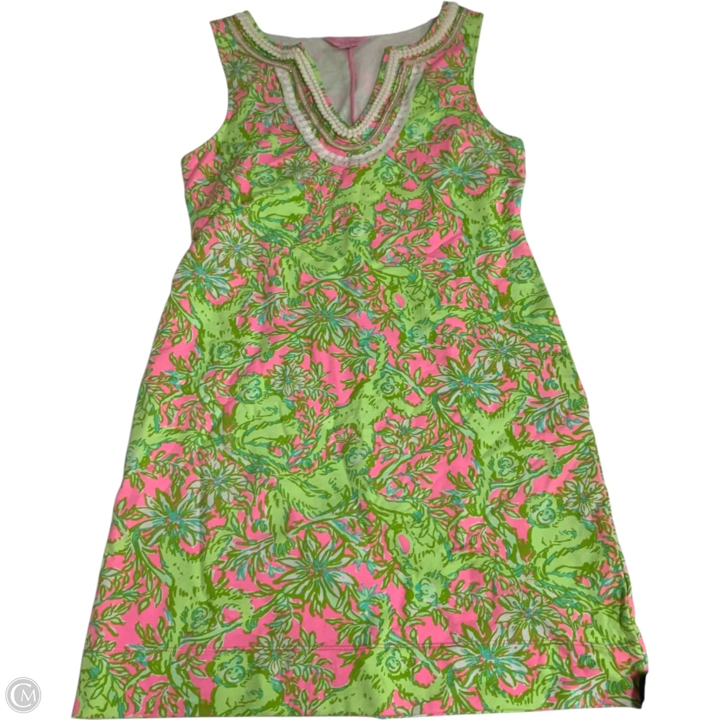 Dress Designer By Lilly Pulitzer In Green & Pink, Size: S