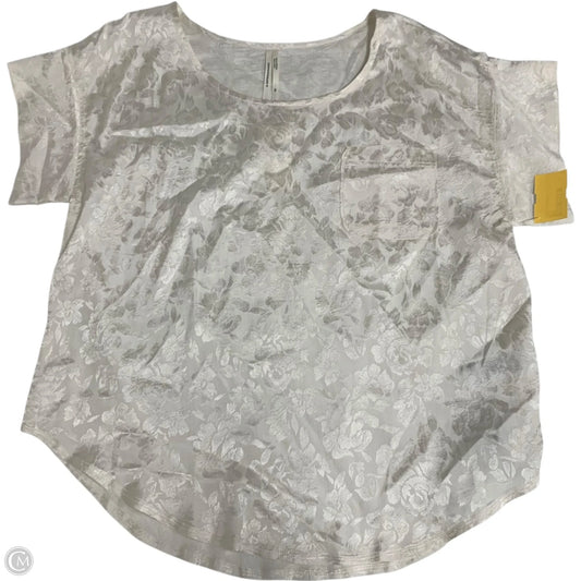 Top Short Sleeve By Anthropologie In Cream, Size: Xs