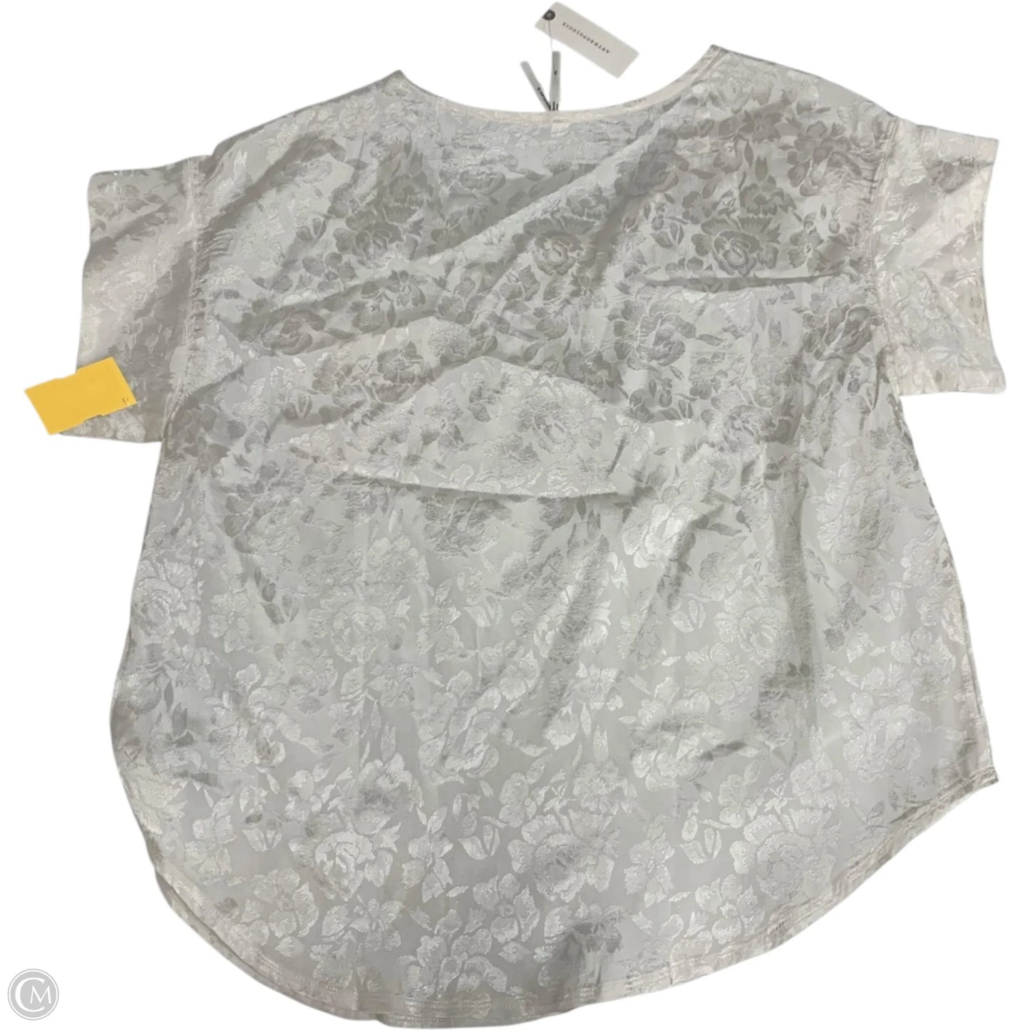 Top Short Sleeve By Anthropologie In Cream, Size: Xs