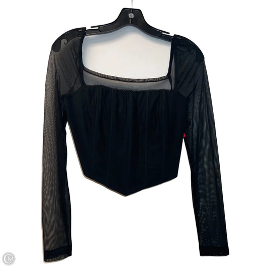 Top Long Sleeve By Princess Polly In Black, Size: S
