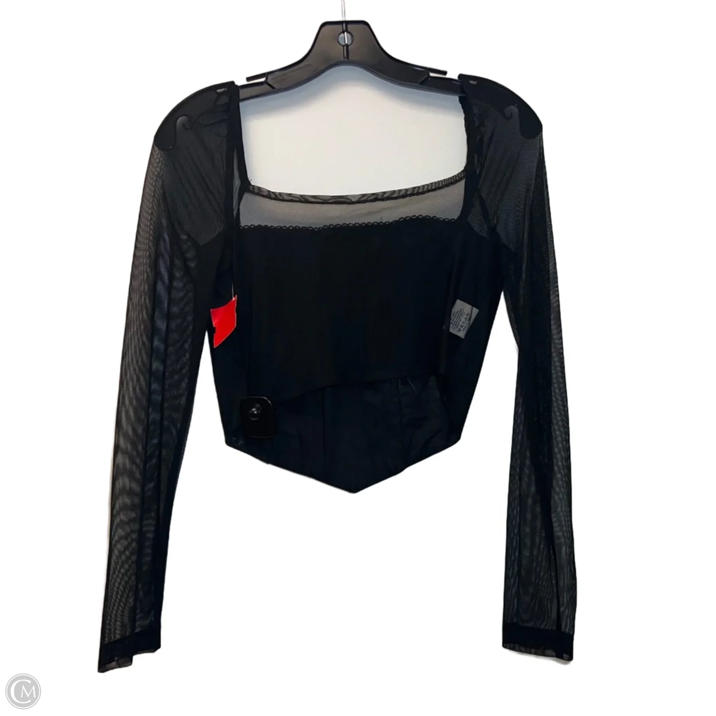 Top Long Sleeve By Princess Polly In Black, Size: S