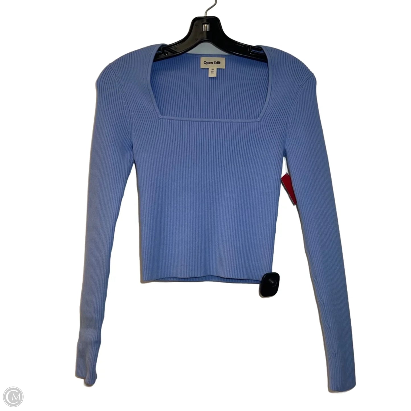 Top Long Sleeve By Open Edit In Blue, Size: Xs