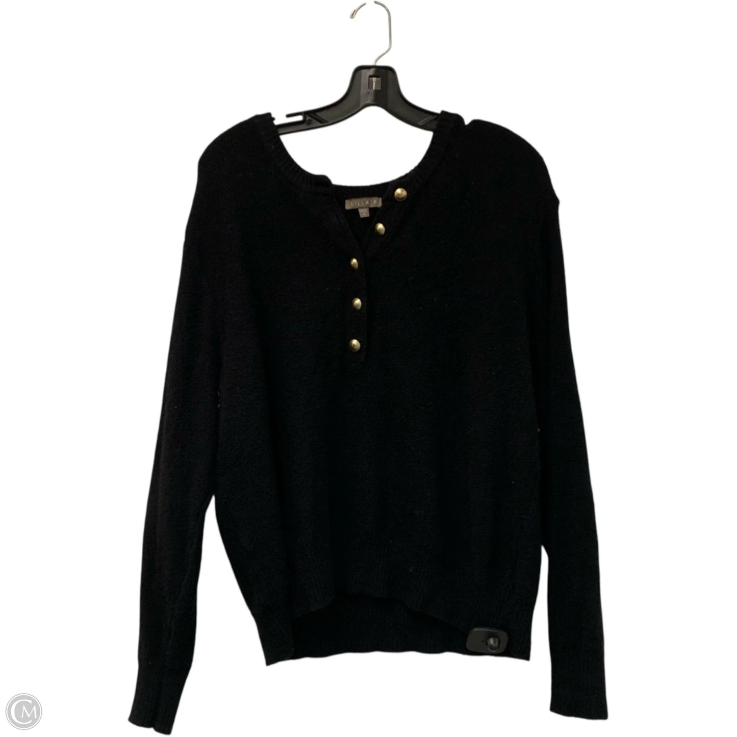 Top Long Sleeve By Lilla P In Black, Size: Xl