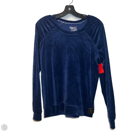 Top Long Sleeve By Muk Luks In Blue, Size: S
