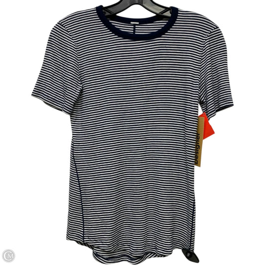 Athletic Top Short Sleeve By Lululemon In Blue, Size: M