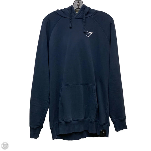 Sweatshirt Hoodie By Gym Shark In Blue, Size: L