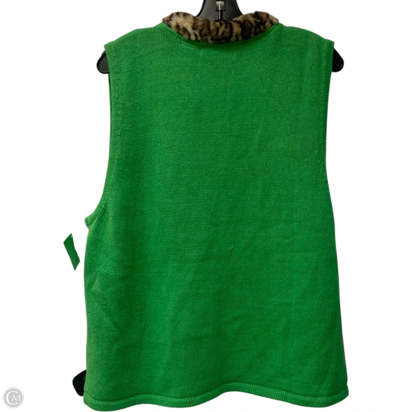 Vest Sweater By Crystal Kobe In Green, Size: Xl