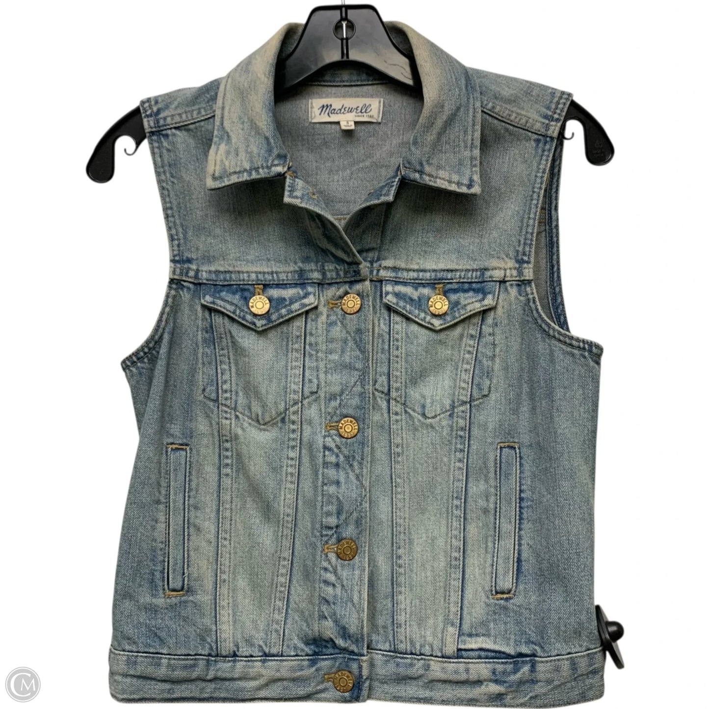 Vest Other By Madewell In Blue Denim, Size: S