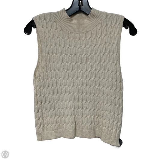 Vest Sweater In Cream, Size: M