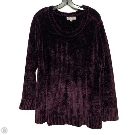 Sweater By Orvis In Purple, Size: L