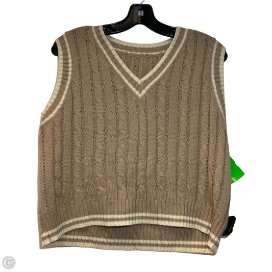 Vest Sweater By Shein In Cream, Size: L