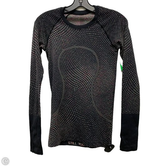 Athletic Top Long Sleeve Crewneck By Lululemon In Black, Size: Xs