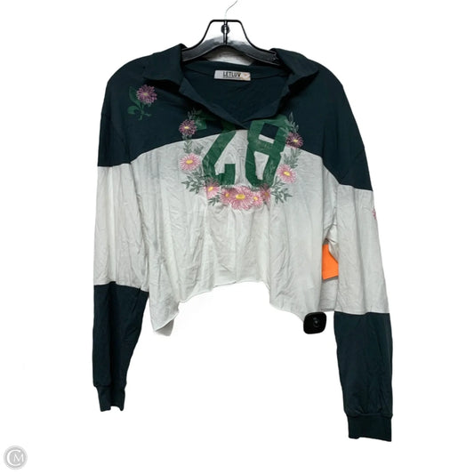 Top Long Sleeve By Anthropologie In Blue, Size: Xs