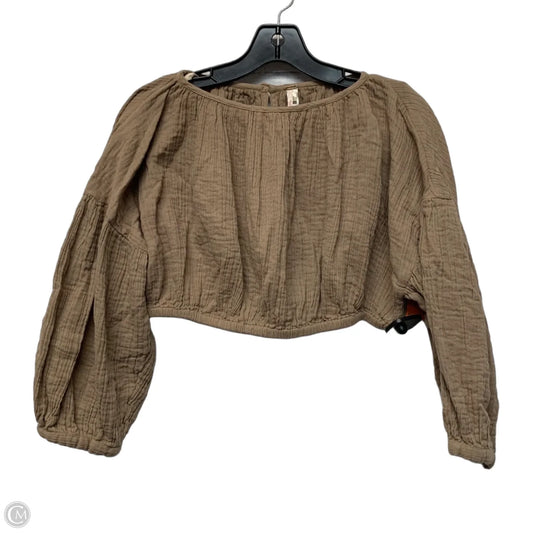 Top Long Sleeve By Free People In Beige, Size: Medium