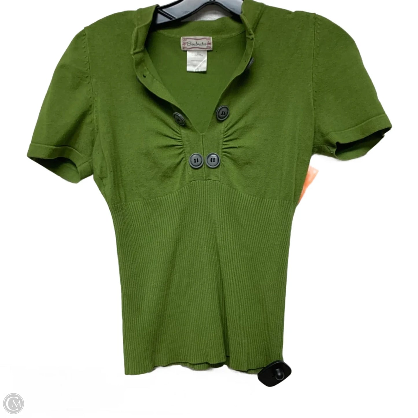 Top Short Sleeve By soulmates In Green, Size: M