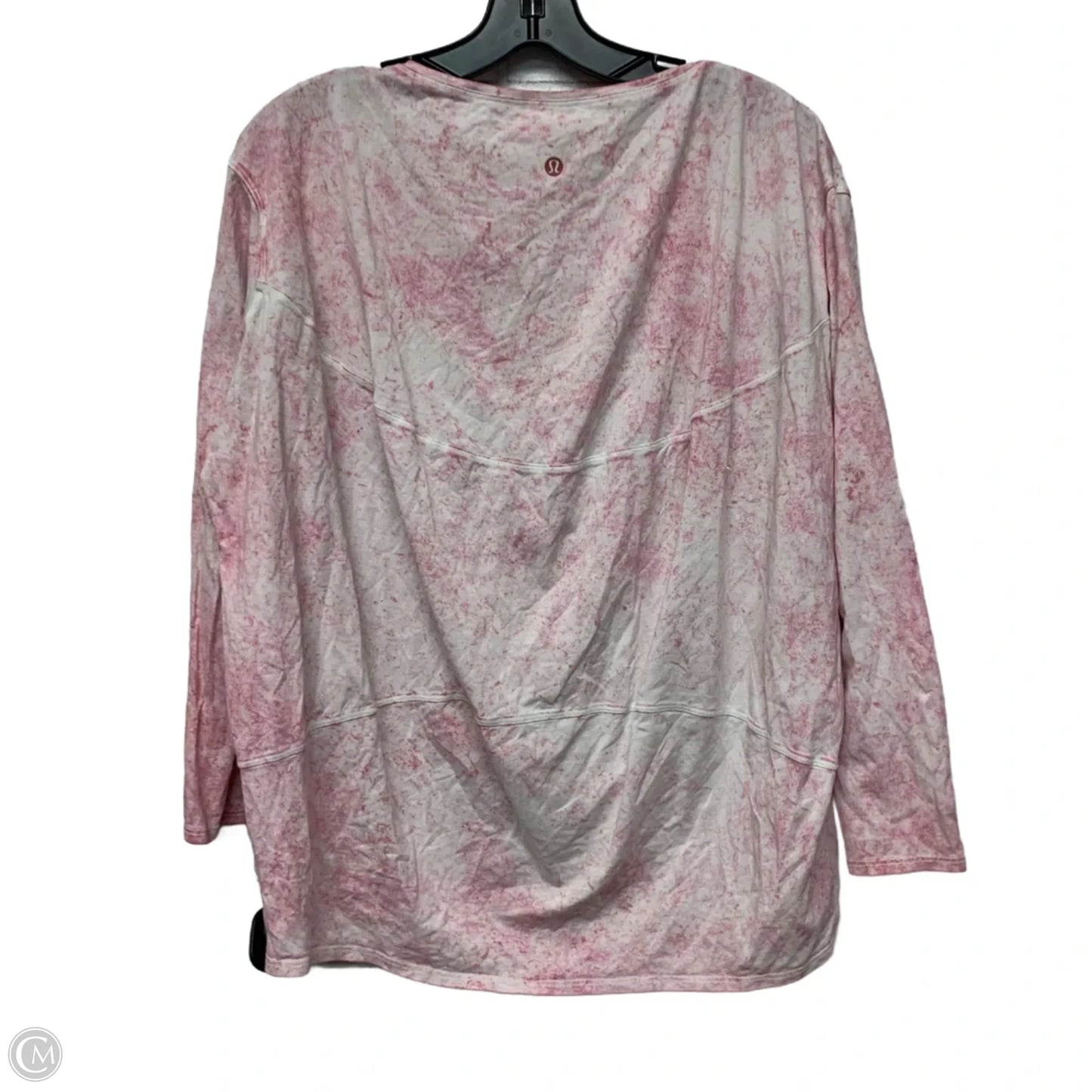 Athletic Top Long Sleeve Collar By Lululemon In Pink, Size: Xl