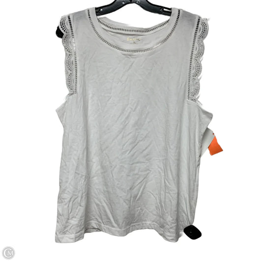 Top Sleeveless Designer By Lilly Pulitzer In White, Size: Xl